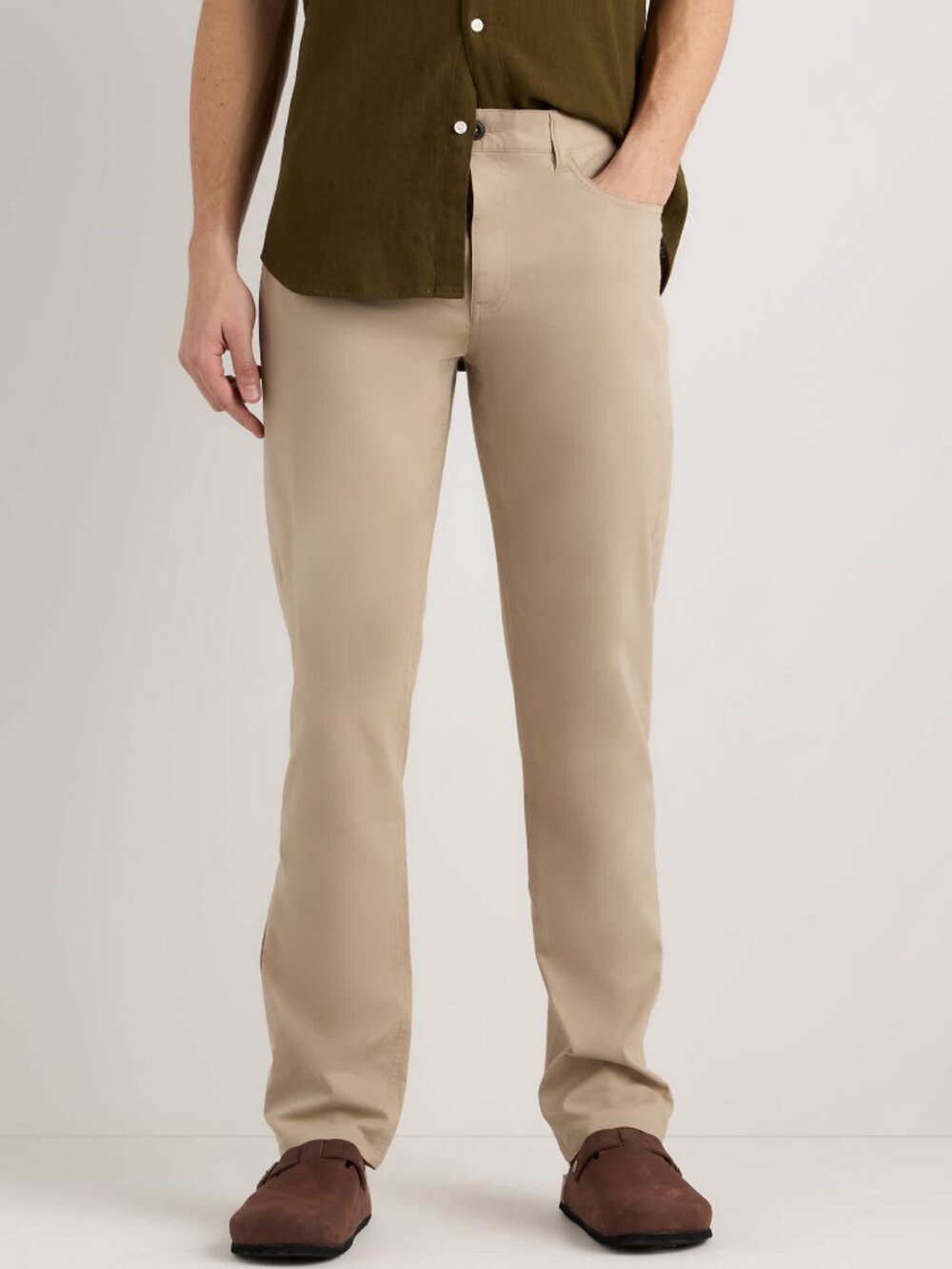 Quince NWT Organic Cotton Coolmax Chino Pants Tan Size 34x34